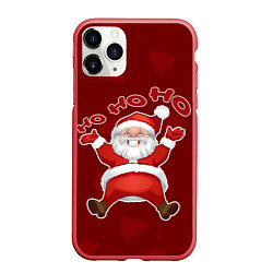 Чехол iPhone 11 Pro матовый Санта - Хо-хо-хо, цвет: 3D-красный