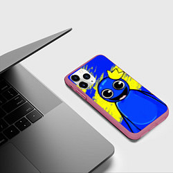 Чехол iPhone 11 Pro матовый Радужные друзья радостный Синий, цвет: 3D-малиновый — фото 2