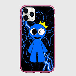 Чехол iPhone 11 Pro матовый Радужные друзья Синий молния