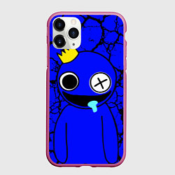 Чехол iPhone 11 Pro матовый Радужные друзья персонаж Синий, цвет: 3D-малиновый
