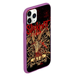 Чехол iPhone 11 Pro матовый Slipknot red black, цвет: 3D-фиолетовый — фото 2