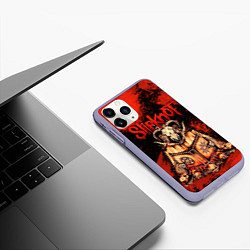 Чехол iPhone 11 Pro матовый Slipknot - баран, цвет: 3D-светло-сиреневый — фото 2