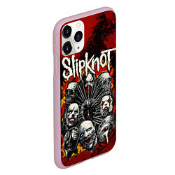 Чехол iPhone 11 Pro матовый Slipknot rock, цвет: 3D-розовый — фото 2