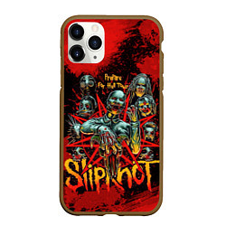 Чехол iPhone 11 Pro матовый Slipknot red satan, цвет: 3D-коричневый