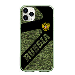 Чехол iPhone 11 Pro матовый Камуфляж - RUSSIA