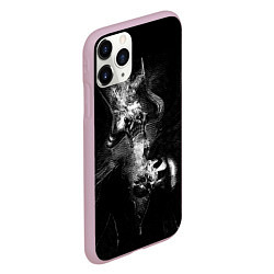 Чехол iPhone 11 Pro матовый Пустой в огне - ЧБ, цвет: 3D-розовый — фото 2