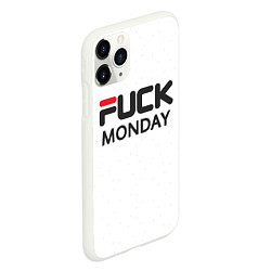 Чехол iPhone 11 Pro матовый Fuck monday: fila, antibrand, цвет: 3D-белый — фото 2