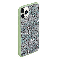 Чехол iPhone 11 Pro матовый Кораблик бумажный на волнах, цвет: 3D-салатовый — фото 2