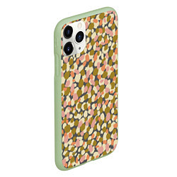 Чехол iPhone 11 Pro матовый Оливье салат, абстрактный паттерн, цвет: 3D-салатовый — фото 2
