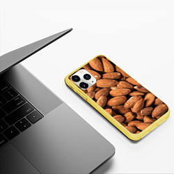 Чехол iPhone 11 Pro матовый Миндальные орешки, цвет: 3D-желтый — фото 2