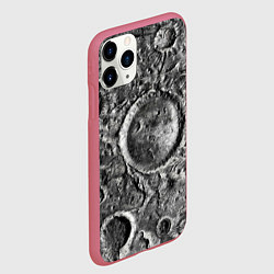 Чехол iPhone 11 Pro матовый Поверхность луны, цвет: 3D-малиновый — фото 2