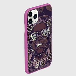 Чехол iPhone 11 Pro матовый Зомби в шлеме, цвет: 3D-фиолетовый — фото 2
