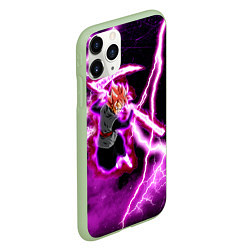 Чехол iPhone 11 Pro матовый Гоку Блек Аниме Dragon Ball, цвет: 3D-салатовый — фото 2