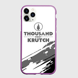 Чехол iPhone 11 Pro матовый Thousand Foot Krutch логотип, цвет: 3D-фиолетовый