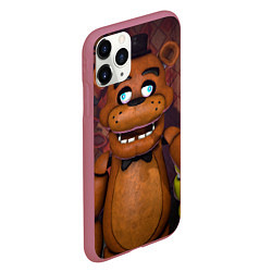 Чехол iPhone 11 Pro матовый Five Nights аt Frеddys, цвет: 3D-малиновый — фото 2