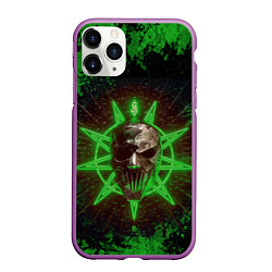 Чехол iPhone 11 Pro матовый Slipknot green star