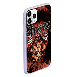 Чехол iPhone 11 Pro матовый Slipknot horror, цвет: 3D-светло-сиреневый — фото 2