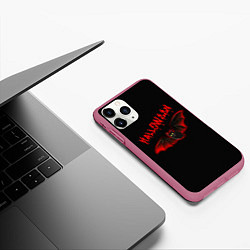 Чехол iPhone 11 Pro матовый Halloween : летучая мышь, цвет: 3D-малиновый — фото 2