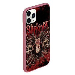 Чехол iPhone 11 Pro матовый Horror Slipknot, цвет: 3D-малиновый — фото 2