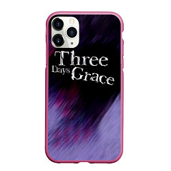 Чехол iPhone 11 Pro матовый Three Days Grace lilac, цвет: 3D-малиновый