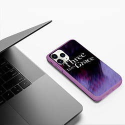 Чехол iPhone 11 Pro матовый Three Days Grace lilac, цвет: 3D-фиолетовый — фото 2