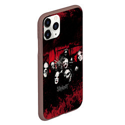 Чехол iPhone 11 Pro матовый Группа Slipknot, цвет: 3D-коричневый — фото 2