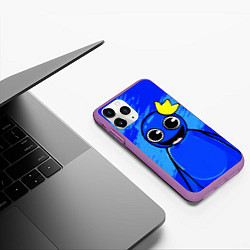 Чехол iPhone 11 Pro матовый Радужные друзья: веселый Синий, цвет: 3D-фиолетовый — фото 2