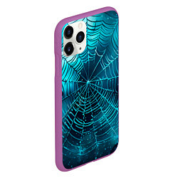 Чехол iPhone 11 Pro матовый Halloween паутина, цвет: 3D-фиолетовый — фото 2