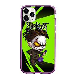 Чехол iPhone 11 Pro матовый Slipknot green, цвет: 3D-фиолетовый