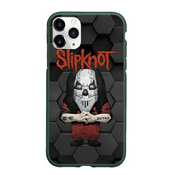 Чехол iPhone 11 Pro матовый Slipknot seven art, цвет: 3D-темно-зеленый