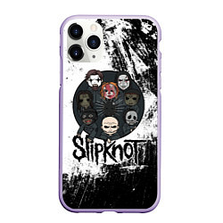 Чехол iPhone 11 Pro матовый Slipknot black and white