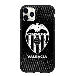 Чехол iPhone 11 Pro матовый Valencia с потертостями на темном фоне, цвет: 3D-черный