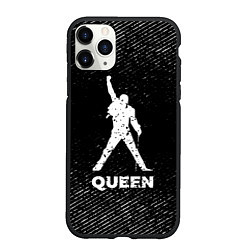 Чехол iPhone 11 Pro матовый Queen с потертостями на темном фоне