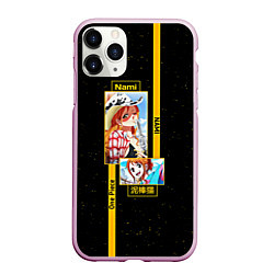 Чехол iPhone 11 Pro матовый One Piece Nami, цвет: 3D-розовый
