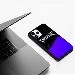 Чехол iPhone 11 Pro матовый Bullet For My Valentine purple grunge, цвет: 3D-черный — фото 2