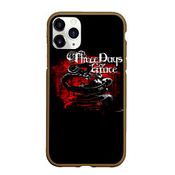 Чехол iPhone 11 Pro матовый Three Days Grace змея и ворон