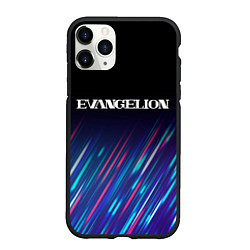 Чехол iPhone 11 Pro матовый Evangelion stream, цвет: 3D-черный