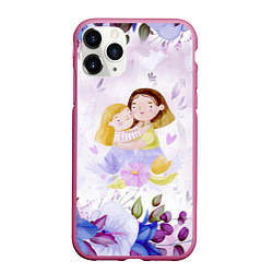 Чехол iPhone 11 Pro матовый Подарок любимой мамочке!, цвет: 3D-малиновый