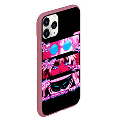 Чехол iPhone 11 Pro матовый Взгляды Сатору Годжо - Магическая битва, цвет: 3D-малиновый — фото 2