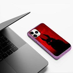 Чехол iPhone 11 Pro матовый Evil Rabbit, цвет: 3D-фиолетовый — фото 2