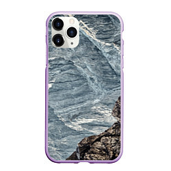 Чехол iPhone 11 Pro матовый Море и гора