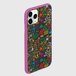 Чехол iPhone 11 Pro матовый Шпаргалка по химии, цвет: 3D-фиолетовый — фото 2