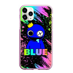 Чехол iPhone 11 Pro матовый Rainbow Friends - Blue, цвет: 3D-розовый
