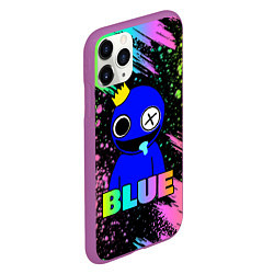 Чехол iPhone 11 Pro матовый Rainbow Friends - Blue, цвет: 3D-фиолетовый — фото 2