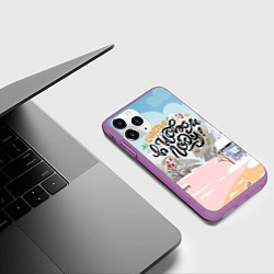 Чехол iPhone 11 Pro матовый Счастья в новом году!, цвет: 3D-фиолетовый — фото 2