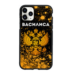 Чехол iPhone 11 Pro матовый Василиса и зологой герб РФ, цвет: 3D-черный