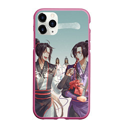 Чехол iPhone 11 Pro матовый Wangji and Wuxian - Mo Dao Zu Shi, цвет: 3D-малиновый