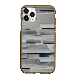 Чехол iPhone 11 Pro матовый Металлические пластины в абстракции, цвет: 3D-коричневый