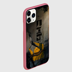 Чехол iPhone 11 Pro матовый Стена город 17, цвет: 3D-малиновый — фото 2