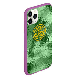 Чехол iPhone 11 Pro матовый Символ друидов трискелион, цвет: 3D-фиолетовый — фото 2